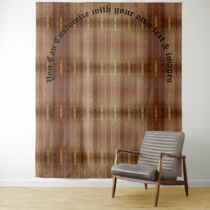 Gemusterte Tapisserien aus Holz Wandteppich