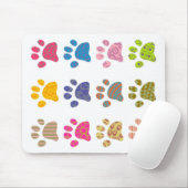 Gemusterte Tatzen Mousepad (Mit Mouse)