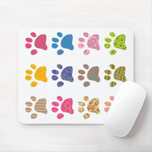 Gemusterte Tatzen Mousepad (Mit Mouse)