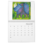 Gemusterte Tiere Wasserfarben Kunst Kalender (Feb 2027)