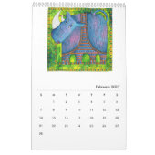 Gemusterte Tiere Wasserfarben Kunst Kalender (Feb 2027)