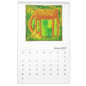 Gemusterte Tiere Wasserfarben Kunst Kalender (Jan 2027)
