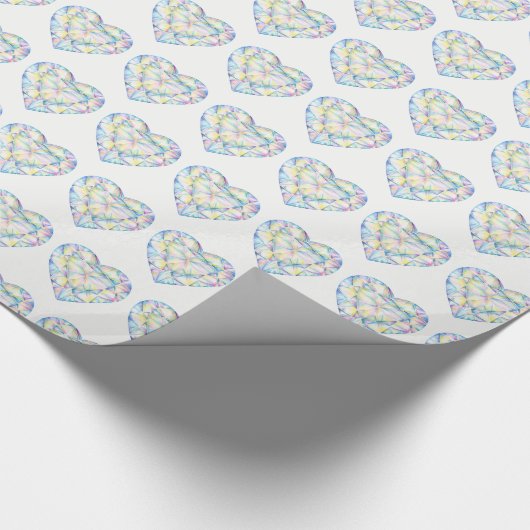 Gemusterte Umhüllung für das Diamantherz Geschenkpapier (Ecke)