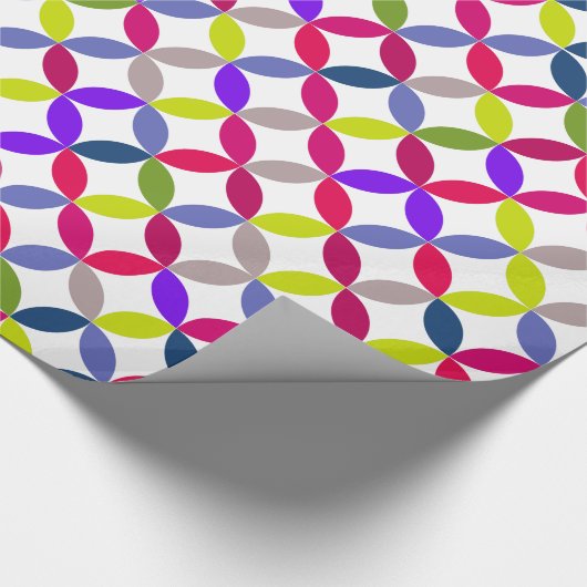 Gemusterte Umhüllung in kreisförmigen Vierteln Geschenkpapier (Ecke)