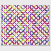 Gemusterte Umhüllung in kreisförmigen Vierteln Geschenkpapier (Flach)