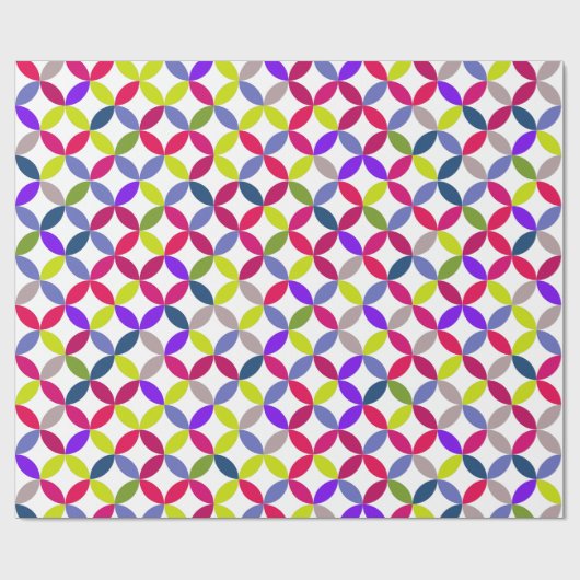 Gemusterte Umhüllung in kreisförmigen Vierteln Geschenkpapier (Flach)