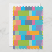 gemusterte und farbliche einladung (Rückseite)