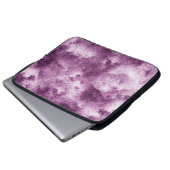 Gemusterte, violette, abstrakte, geschmückte, alte laptopschutzhülle (Vorne Knopf)