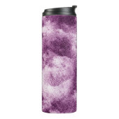 Gemusterte, violette, abstrakte, geschmückte, alte thermosbecher (Nach links gedreht)
