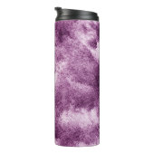 Gemusterte, violette, abstrakte, geschmückte, alte thermosbecher (Nach rechts gedreht)