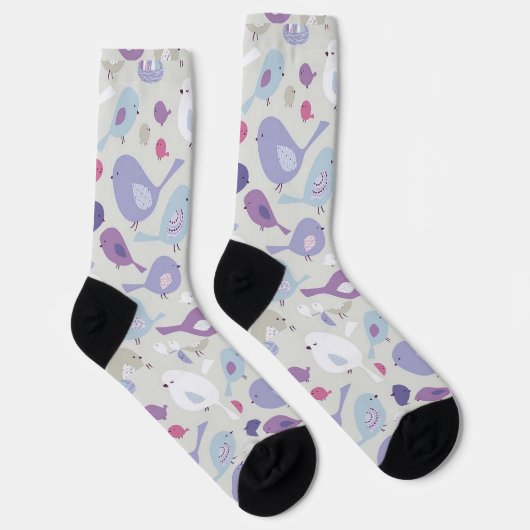 Gemusterte Vogelspass-Socken für Vogelliebhaber Socken (Rechts)