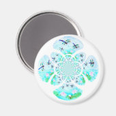 Gemusterte Wasserlilie Magnet (Vorderseite/Rückseite)