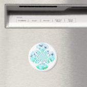 Gemusterte Wasserlilie Magnet (In Situ (Geschirrspüler))