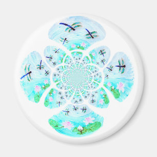 Gemusterte Wasserlilie Magnet