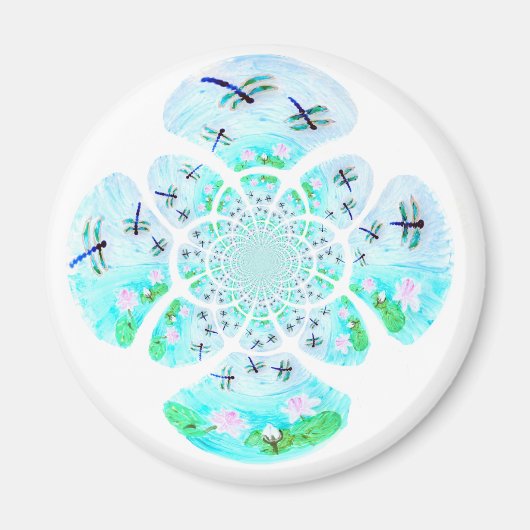 Gemusterte Wasserlilie Magnet (Vorne)