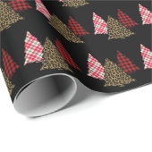 Gemusterte Weihnachtsbäume Geschenkpapier (Rolleneckpunkt)