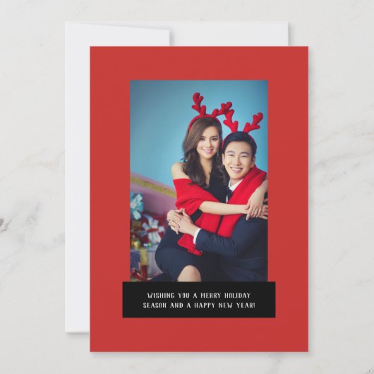 Gemusterte Weihnachtskarte (Rückseite)