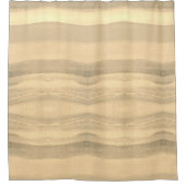 Gemusterte Welle in Grau-Mandeln Duschvorhang (Vorderseite)