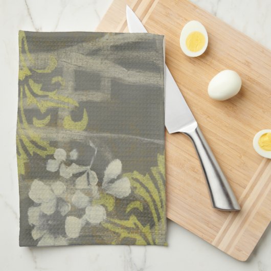 Gemusterte Zweigstelle Blossom I Geschirrtuch (Viertel Falte)
