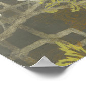 Gemusterte Zweigstelle Blossom I Poster (Ecke)