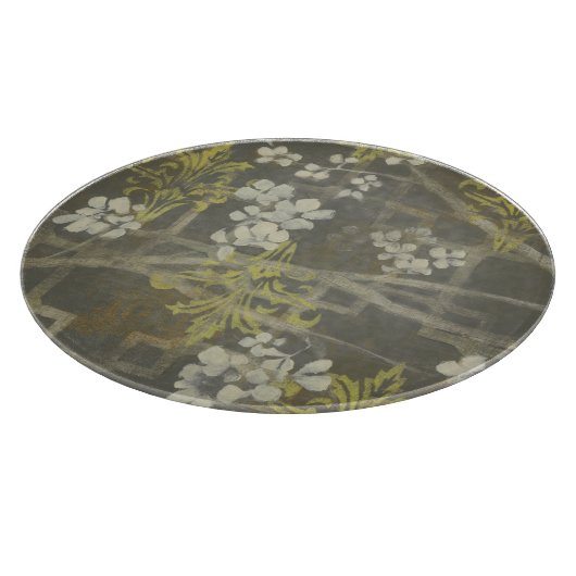 Gemusterte Zweigstelle Blossom I Schneidebrett (Ecke)