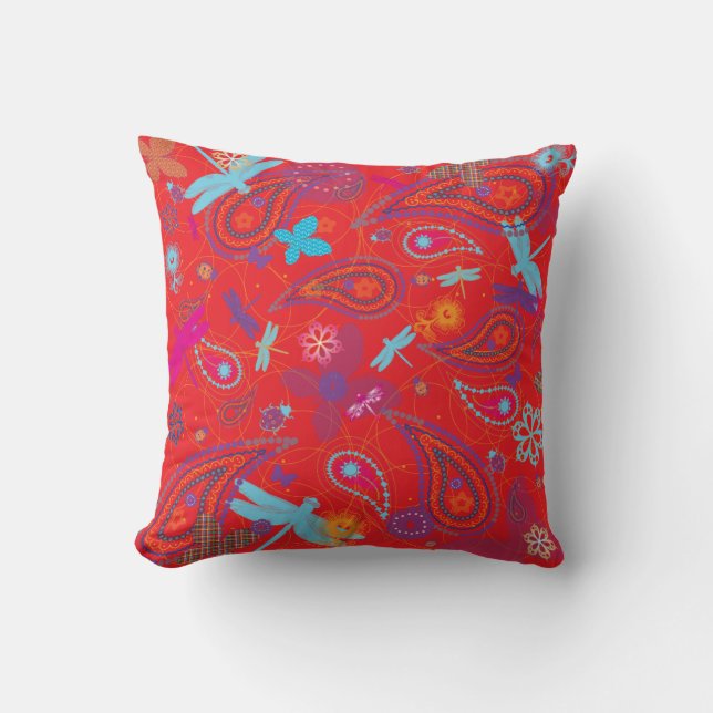 Gemusterter Amerikaner M "des Sommer-Picknick-" Kissen (Vorderseite)