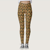 Gemusterter Art-Deco-Ventilator Leggings (Vorderseite)