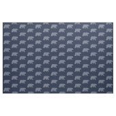 Gemusterter Bär im Navy Blue Woodland Thema Stoff (Yard (91,4 cm))