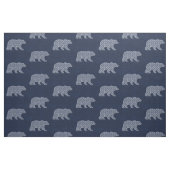 Gemusterter Bär im Navy Blue Woodland Thema Stoff (Fat Quarter (45,7 x 55,9 cm))