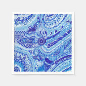 Gemusterter Blau-Weiß-Stil Serviette (Vorderseite)