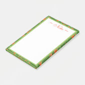 Gemusterter Blumendesigner Post-it Klebezettel (angewinkelt)