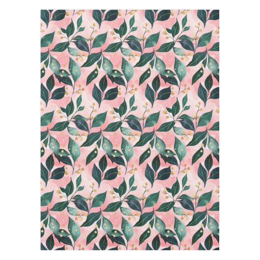 Gemusterter botanischer Winterurlaub Tischdecke (Vorderseite)