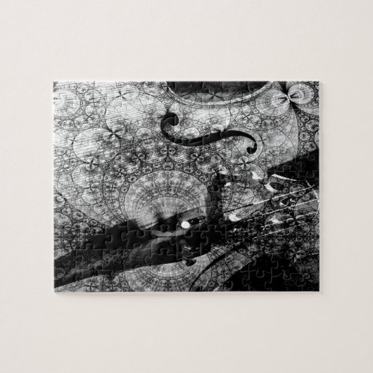 Gemusterter Cello abstrakt in Schwarzweiss Puzzle (Horizontal)