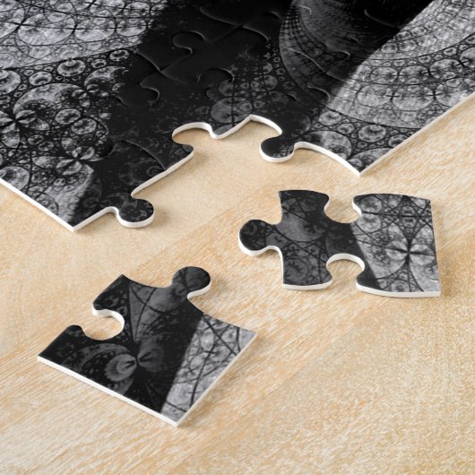 Gemusterter Cello abstrakt in Schwarzweiss Puzzle (Seite)