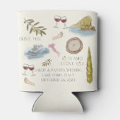 Gemusterter Comer See Gastgeschenk Hochzeit Cooler Dosenkühler (Rückseite)