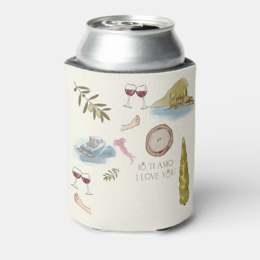 Gemusterter Comer See Gastgeschenk Hochzeit Cooler Dosenkühler (Kanne Rückseite)