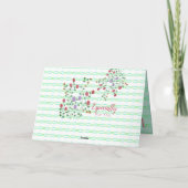 Gemusterter Designer Extravagant Karte (Rückseite)