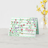 Gemusterter Designer Extravagant Karte (Gelbe Blume)