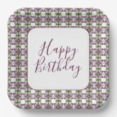 Gemusterter Designer-Platz Pappteller (Vorderseite)