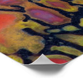 Gemusterter Dinosaurier Bone Poster (Ecke)