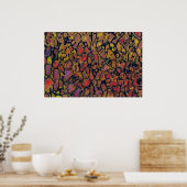 Gemusterter Dinosaurier Bone Poster (Küche)