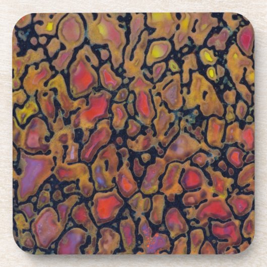 Gemusterter Dinosaurier Getränkeuntersetzer (Vorderseite)