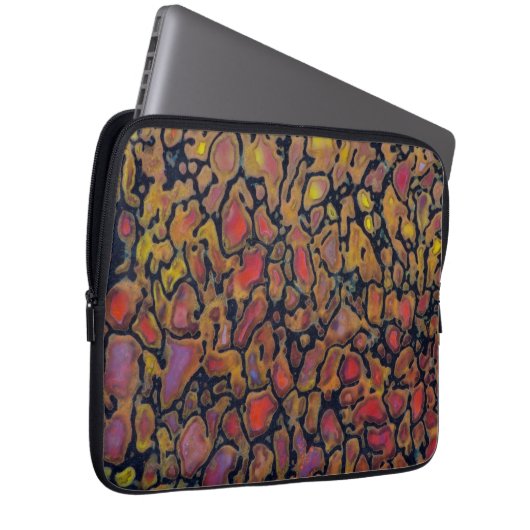 Gemusterter Dinosaurier Laptopschutzhülle (Vorne Rechts)