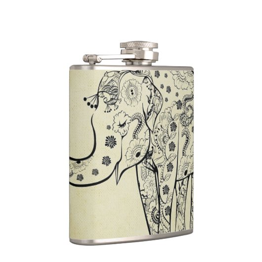 Gemusterter Elefant Flachmann (Rechts)