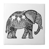 Gemusterter Elefant Fliese (Vorderseite)