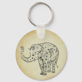 Gemusterter Elefant Schlüsselanhänger (Rückseite)