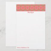Gemusterter Entwurfsakzent Briefpapier (Vorne/Hinten)