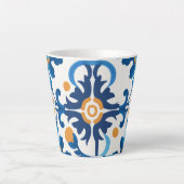 Gemusterter Espresso-Cup in Blue & Brown Milchtasse (Vorderseite)