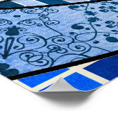 Gemusterter Frosch in einem Teich Poster (Ecke)