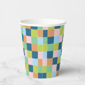 Gemusterter Fun-Checkerboard-Block Pappbecher (Rechts)
